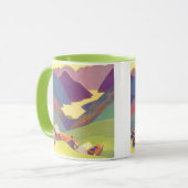 ヴィンテージ家族休暇、山の中でのピクニック マグカップ (正面左)