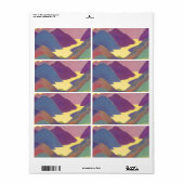 ヴィンテージ家族休暇、山の中でのピクニック ラベル (フルシート)