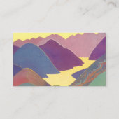 ヴィンテージ家族休暇、山の中でのピクニック 名刺 (裏面)