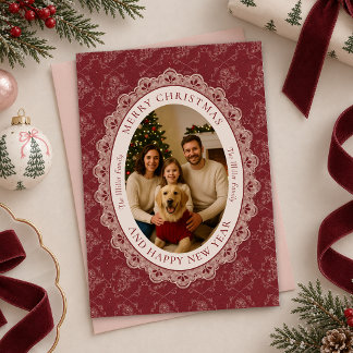 ヴィンテージ家族写真クリスマスカード シーズンカード