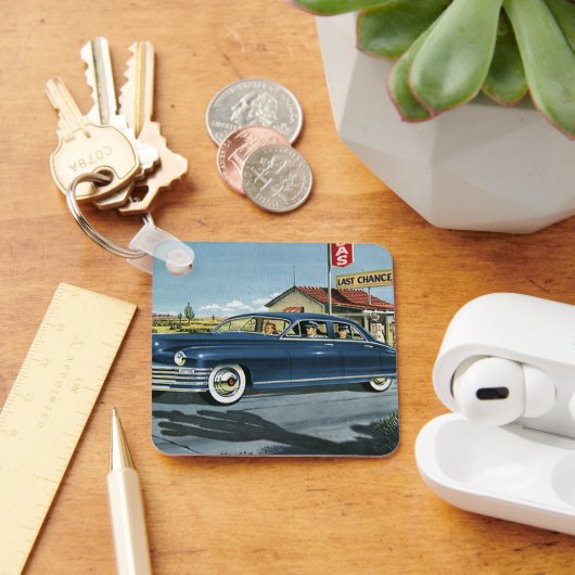 ヴィンテージ家族旅行、ラストチャンスガスステーション キーホルダー (デスク)