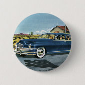 ヴィンテージ家族旅行、ラストチャンスガスステーション 缶バッジ (正面)