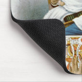 ヴィンテージ家族、父とベビーとトランプのポーカー手 マウスパッド (コーナー)