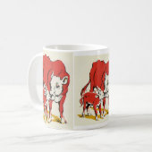 ヴィンテージ家畜子牛ホルスタイン コーヒーマグカップ (正面左)