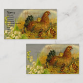 ヴィンテージ家禽 名刺 (正面/裏面)