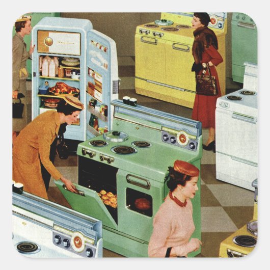 ヴィンテージ家電ショールーム店ビジネス小売 スクエアシール (正面)