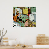 ヴィンテージ家電ショールーム店ビジネス小売 ポスター (キッチン)