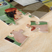 ヴィンテージ家電ショールーム店舗ビジネス小売 ジグソーパズル (側面)