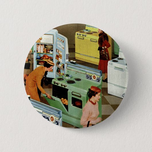 ヴィンテージ家電ショールーム店舗ビジネス小売 缶バッジ (正面)