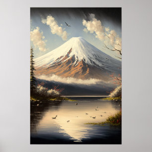 ヴィンテージ富士山アート日本のプリントポスター ポスター