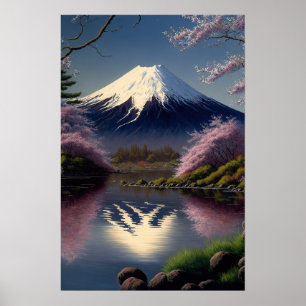ヴィンテージ富士山アート日本のプリントポスター ポスター