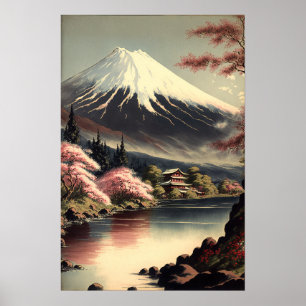 ヴィンテージ富士山アート日本のプリントポスター ポスター