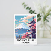 ヴィンテージ富士山 日本旅行 ポストカード (スタンド正面)