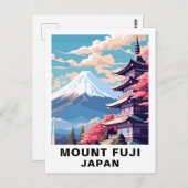 ヴィンテージ富士山 日本旅行 ポストカード (正面/裏面)