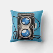 ヴィンテージ対レンズのカメラ クッション (裏面)