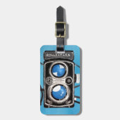 ヴィンテージ対レンズのカメラ ラゲッジタグ (正面縦)