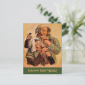 ヴィンテージ対共有トニックハッピーニューイヤートーストパソコン ポストカード (スタンド正面)