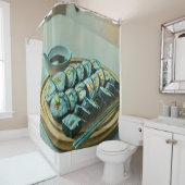 ヴィンテージ寿司アート シャワーカーテン (インサイチュ)