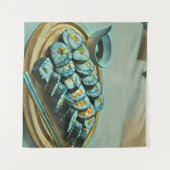 ヴィンテージ寿司作品 タペストリー (正面(横))