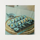 ヴィンテージ寿司作品 タペストリー (正面)