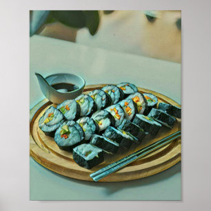 ヴィンテージ寿司作品 ポスター