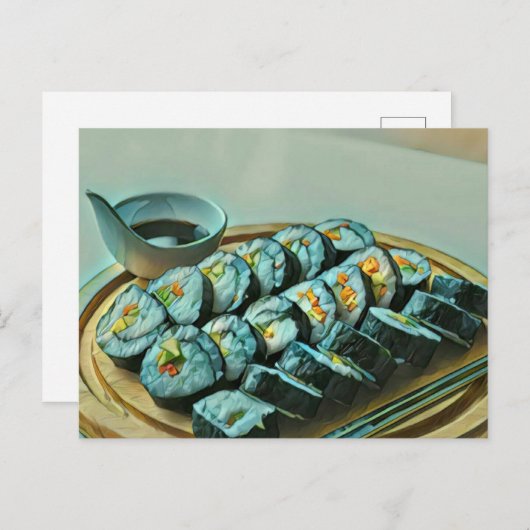 ヴィンテージ寿司作品 ポストカード (正面/裏面)