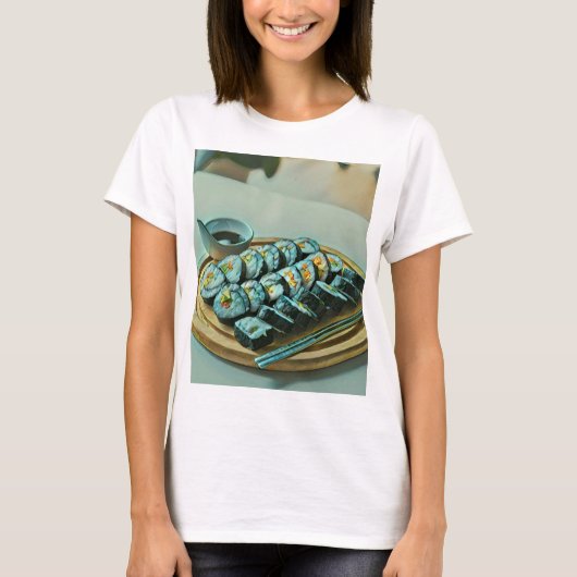 ヴィンテージ寿司作品 Tシャツ (正面)
