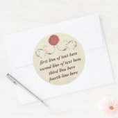 ヴィンテージ封止用ワックスシール ラウンドシール (封筒)