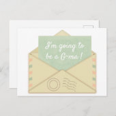 ヴィンテージ封筒はがき発表 ポストカード (正面/裏面)