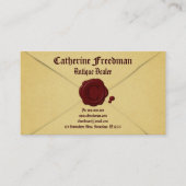 ヴィンテージ封筒アンティーク業者名刺 名刺 (正面)