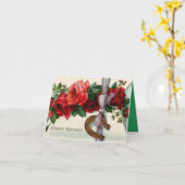 ヴィンテージ封筒バースデーカードデザイン カード (黄色い花)