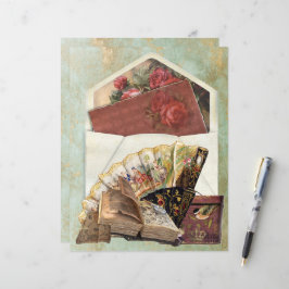 ヴィンテージ封筒挿入ファンハットボックス古本