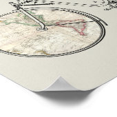 ヴィンテージ専売特許世界地図プリント ポスター (角)