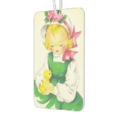 ヴィンテージ小さな女の子レトロかわいい カーエアーフレッシュナー (左)