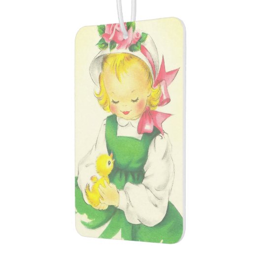 ヴィンテージ小さな女の子レトロかわいい カーエアーフレッシュナー (左)