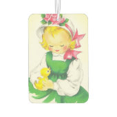 ヴィンテージ小さな女の子レトロかわいい カーエアーフレッシュナー (裏面)