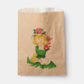 ヴィンテージ小さな女の子レトロかわいい フェイバーバッグ (正面)