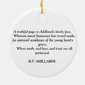 ヴィンテージ小さな女の子及び人形オーナメント セラミックオーナメント (裏面)