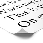 ヴィンテージ小さな女の子洗濯物洗濯室 ポスター (角)