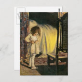 ヴィンテージ小さな女の子絵葉書 ポストカード (正面/裏面)