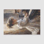 ヴィンテージ小さな女の子遊ズ・ザ・ピアノデコップス 薄葉紙 (正面)