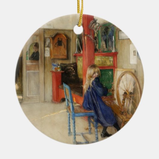 ヴィンテージ小さな女の子 セラミックオーナメント (正面)