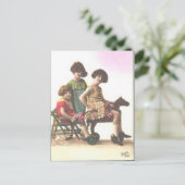 ヴィンテージ小さな女の子 ポストカード (スタンド正面)