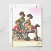 ヴィンテージ小さな女の子 ポストカード (正面/裏面)