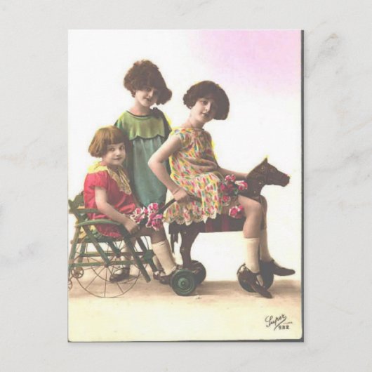 ヴィンテージ小さな女の子 ポストカード (正面)