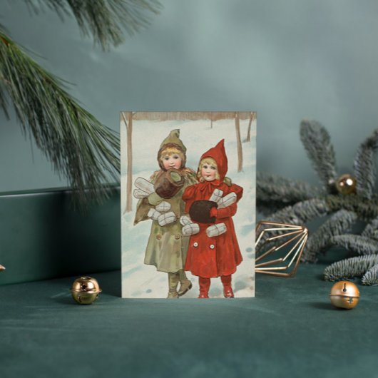 ヴィンテージ小さな女の子(区画) ポストカード