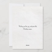 ヴィンテージ小さな女の子（暖炉クリスマス） シーズンカード (裏面)