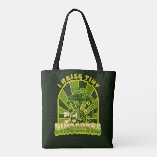 ヴィンテージ小さな恐竜のヴィンテージを育てる トートバッグ (裏面)