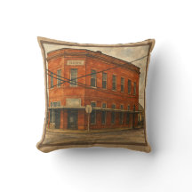 ヴィンテージ小さな町のレンガ銀行テキサス州