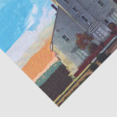 ヴィンテージ小さな町ホワイトクリスチャン教会 薄葉紙 (詳細)